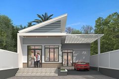 Nhà cấp 4 mái lệch